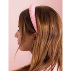 Padded Headband - Tweed Pink Weave