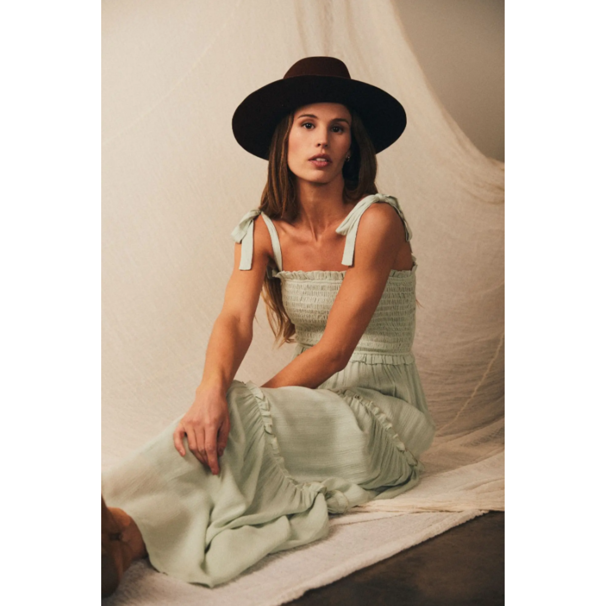 Sage Tiered Maxi Dress