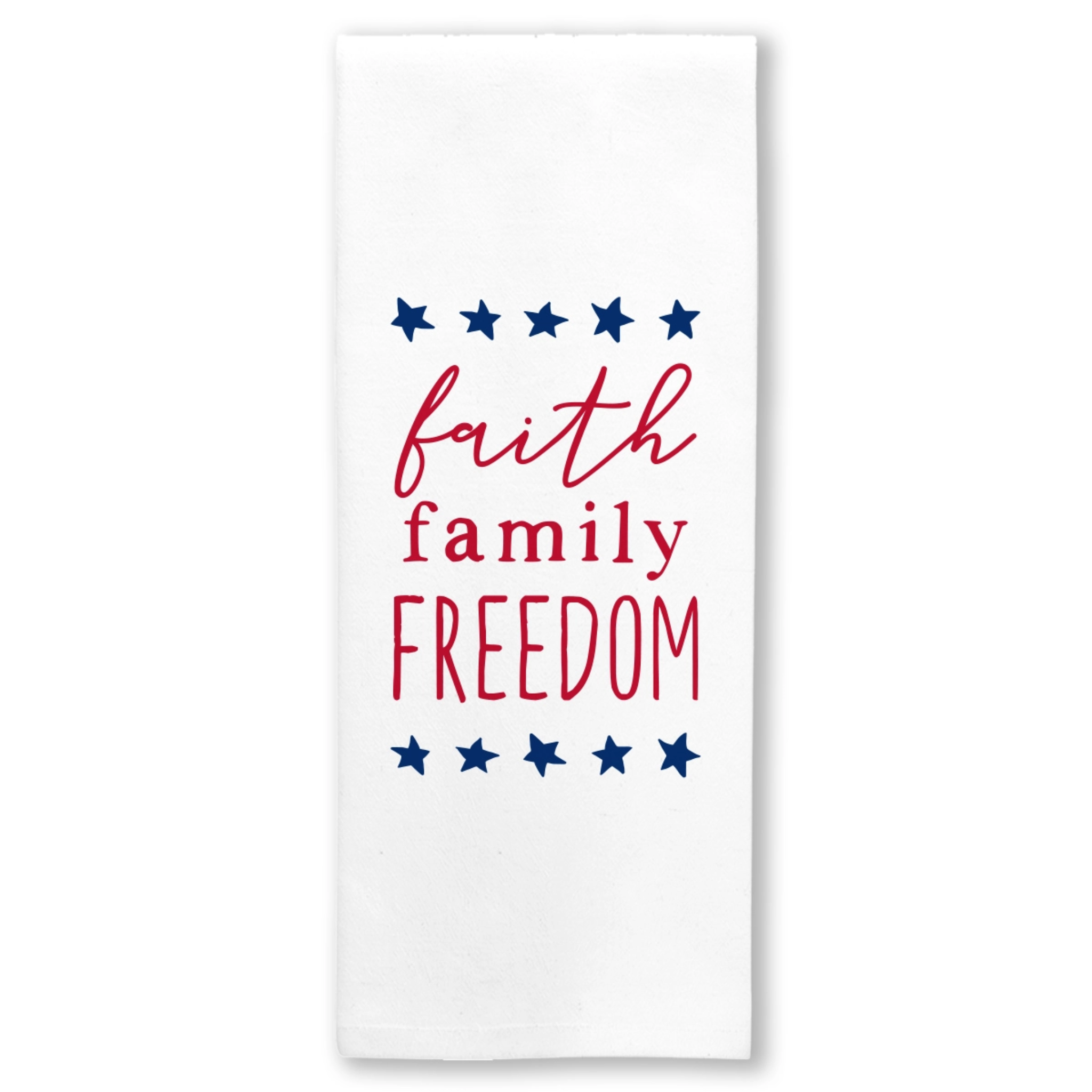 Faith Family Freedom Tea Towel
