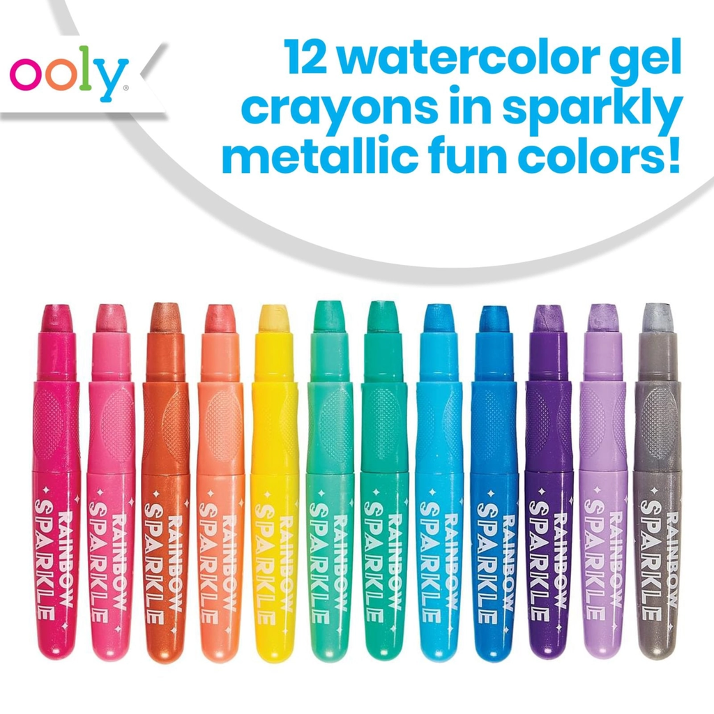 Rainbow Sparkle Watercolor Gel Crayons
