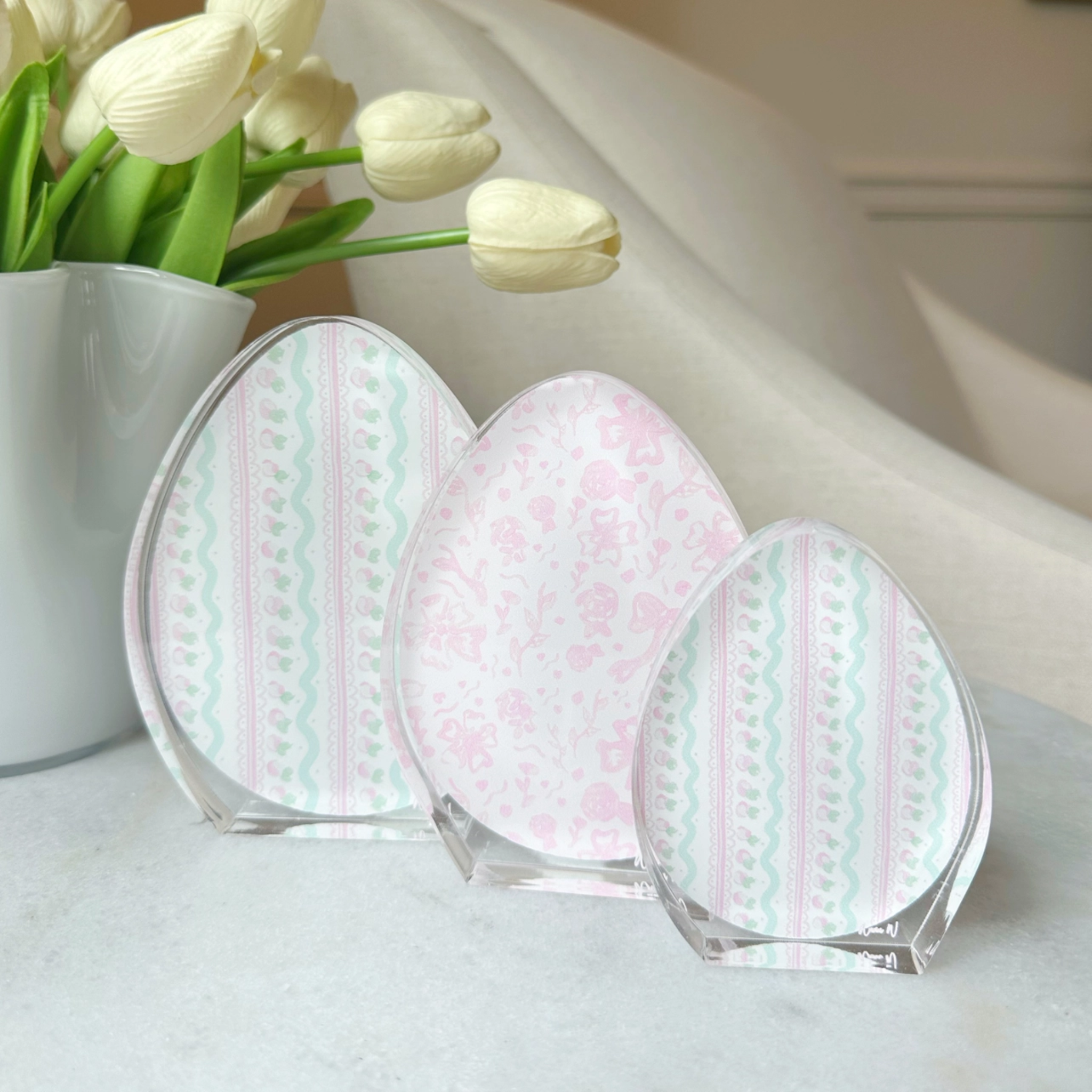 Pink Acrylic Eggs