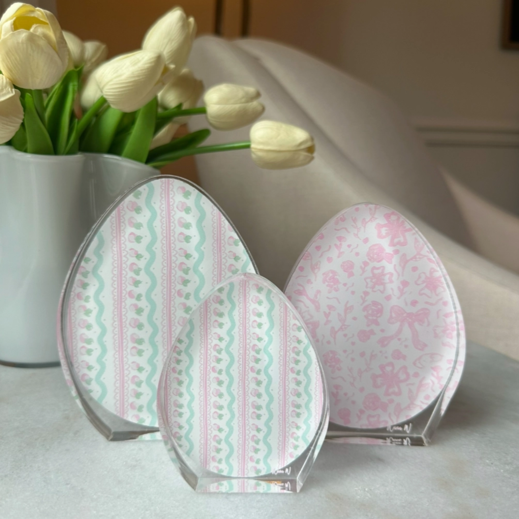 Pink Acrylic Eggs