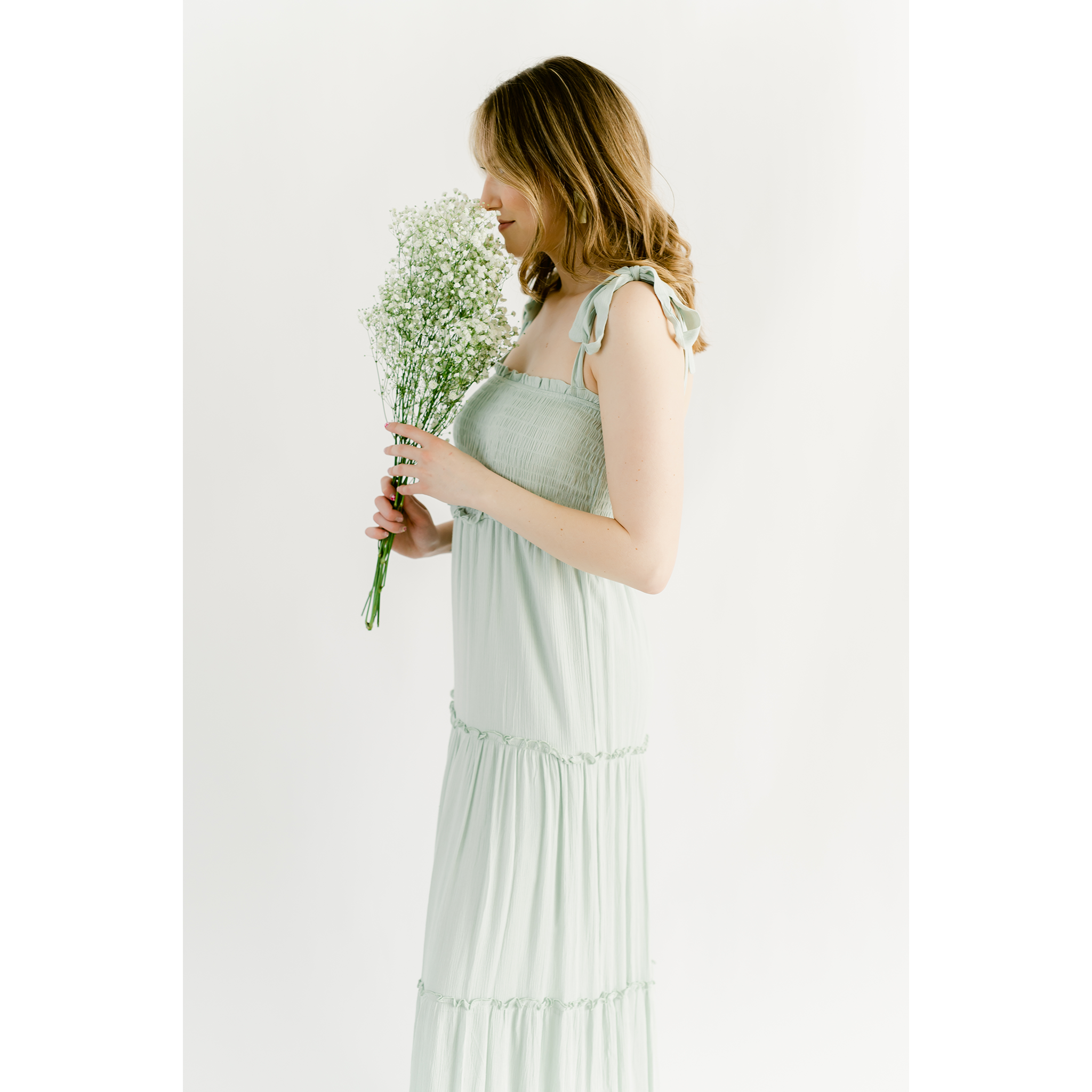 Sage Tiered Maxi Dress