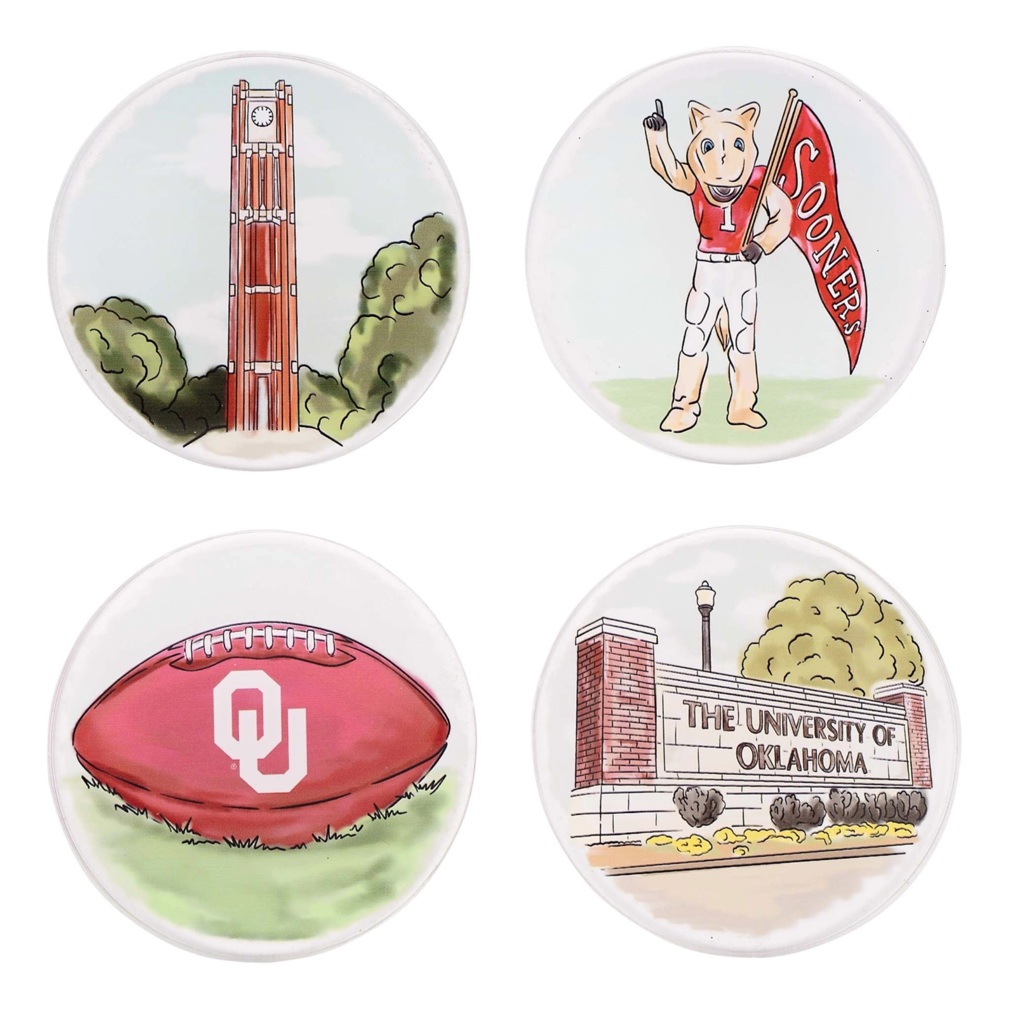 OU Coaster Set of 4