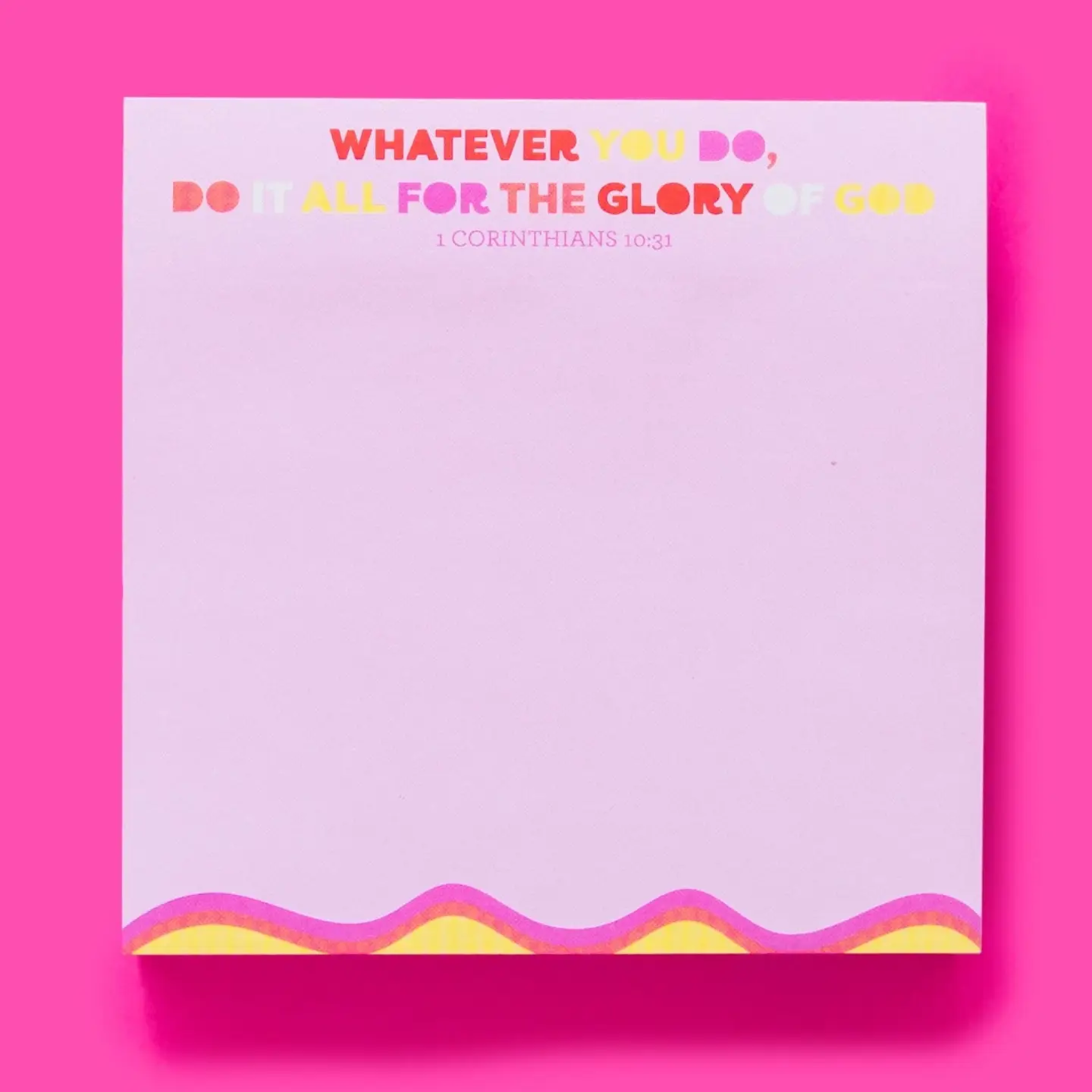 1 Corinthians 10:31 Sticky Notes Pad