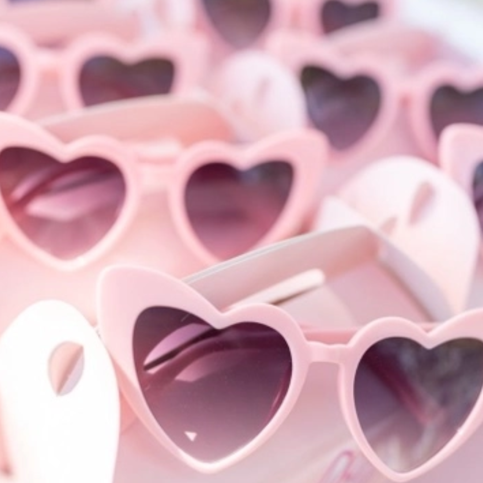 Barbie Style Matte Pink Heart Sunglasses