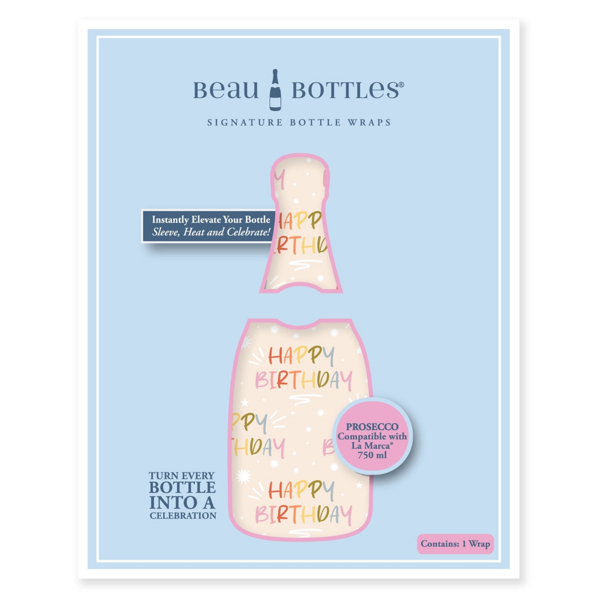 Pastel Birthday Bottle Wrap