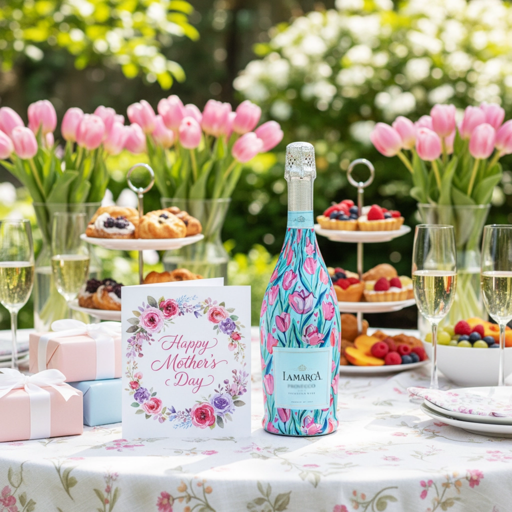 Blushing Tulip Garden Bottle Wrap