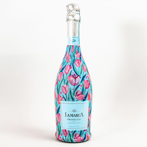 Blushing Tulip Garden Bottle Wrap