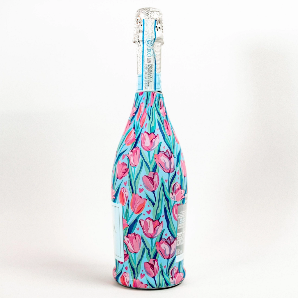 Blushing Tulip Garden Bottle Wrap