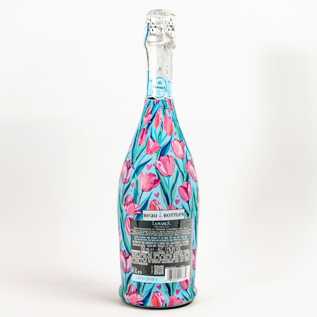 Blushing Tulip Garden Bottle Wrap