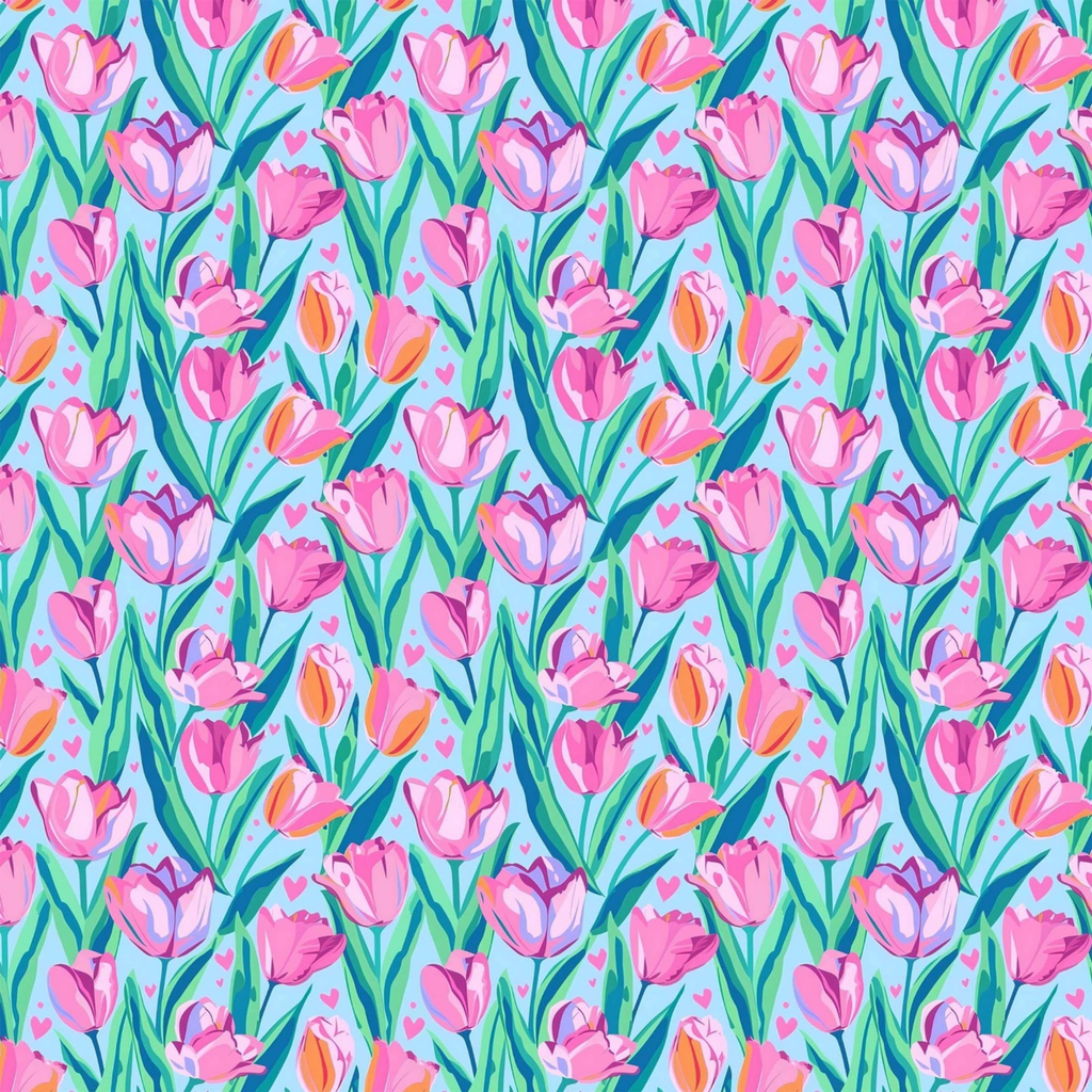 Blushing Tulip Garden Bottle Wrap