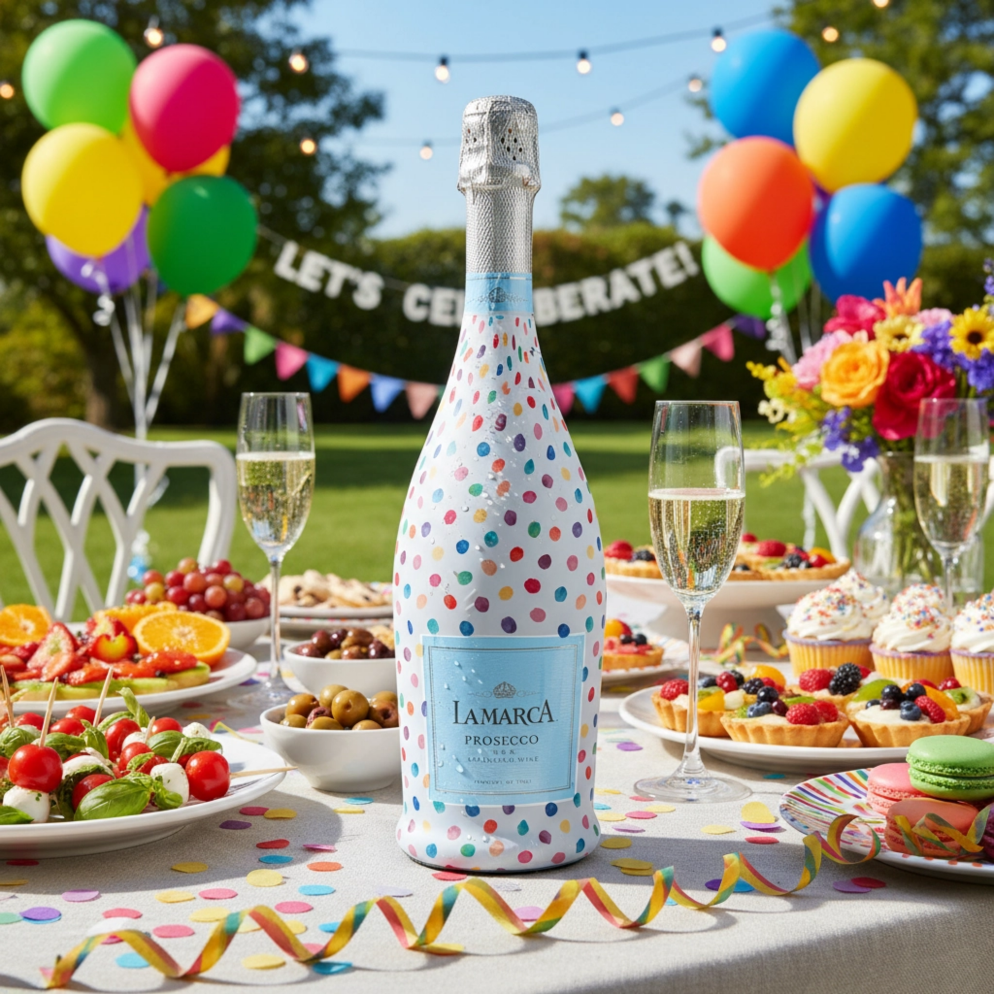 Colorful Dots Bottle Wrap