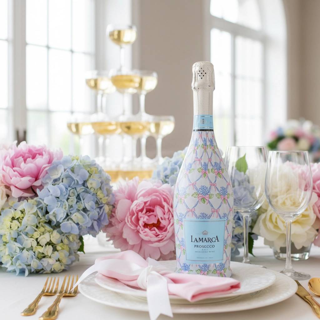 Hydrangea Lattice Bottle Wrap