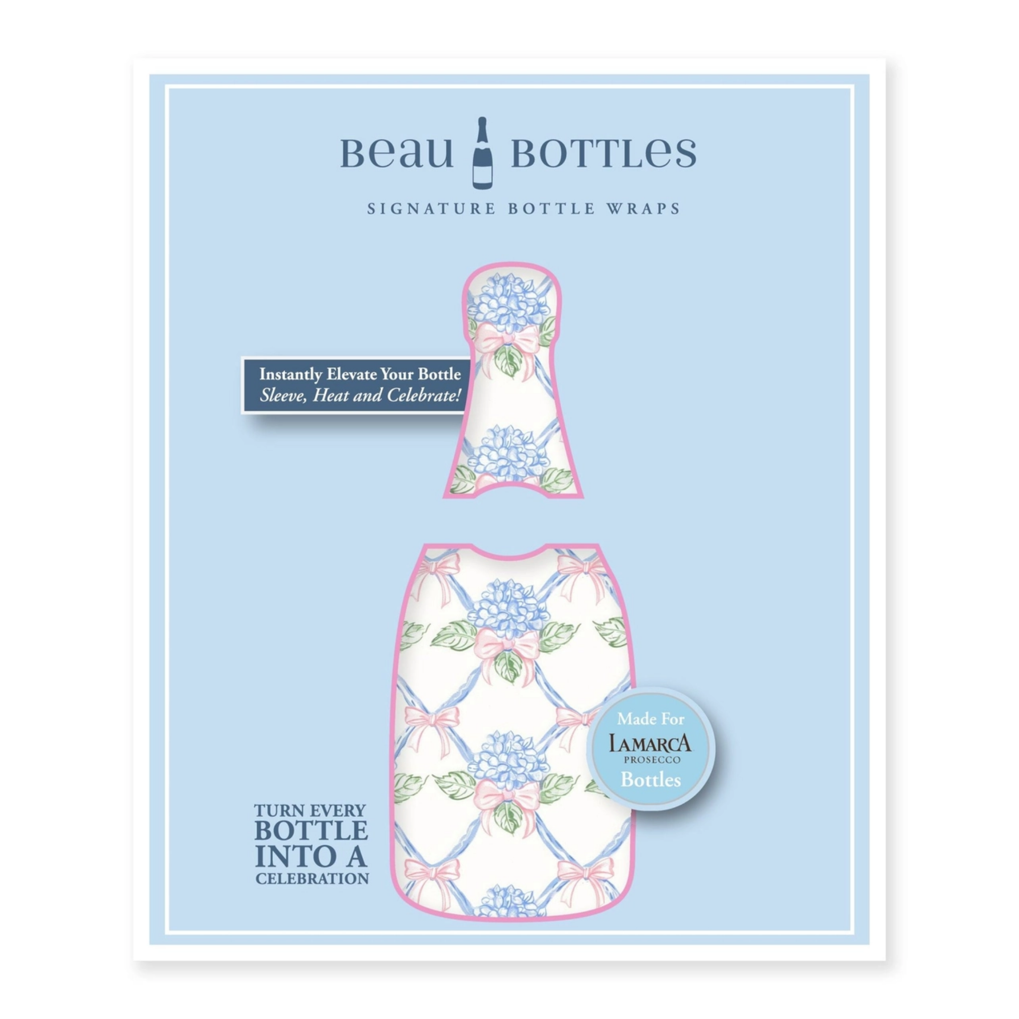 Hydrangea Lattice Bottle Wrap