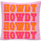 Howdy Chenille Plush Pillow
