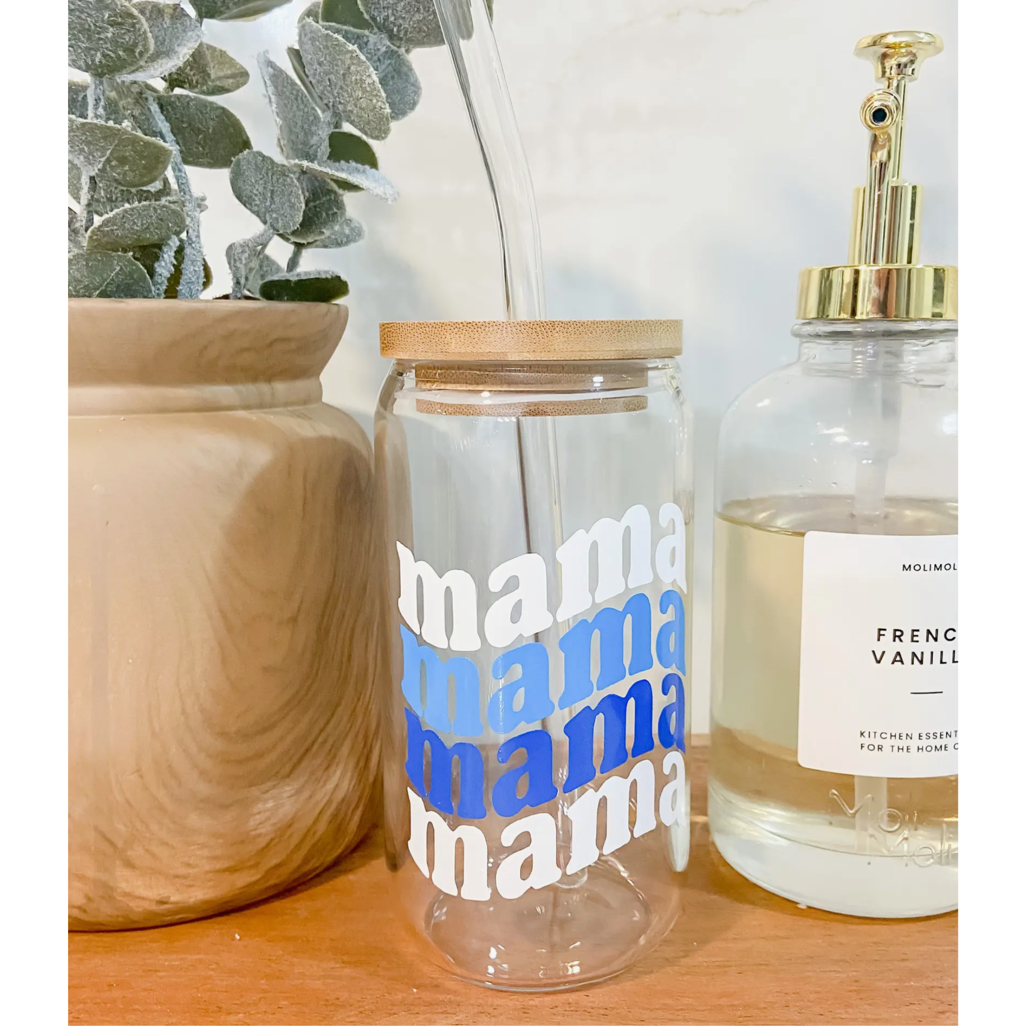 MAMA Iced Coffee Glass