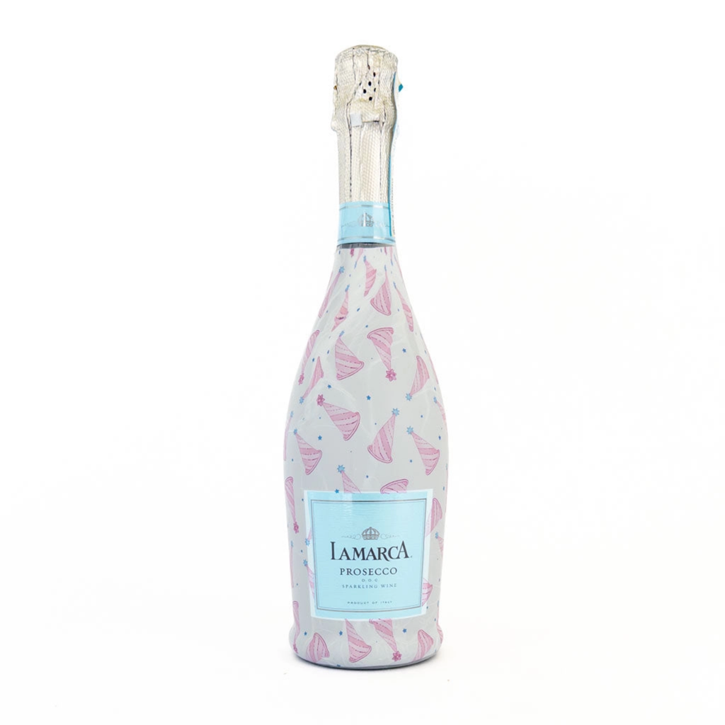 Pastel Birthday Hats Bottle Wrap