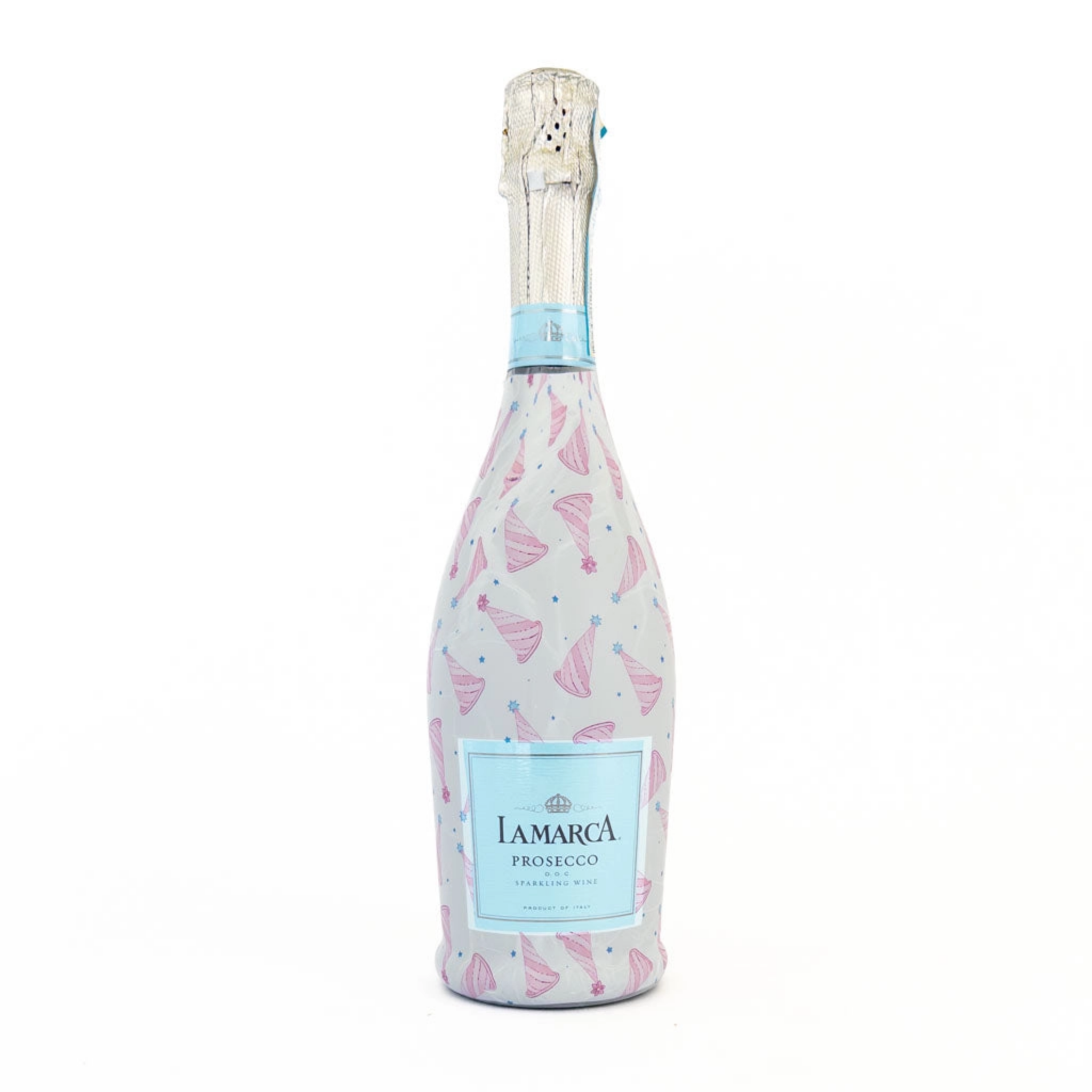 Pastel Birthday Hats Bottle Wrap