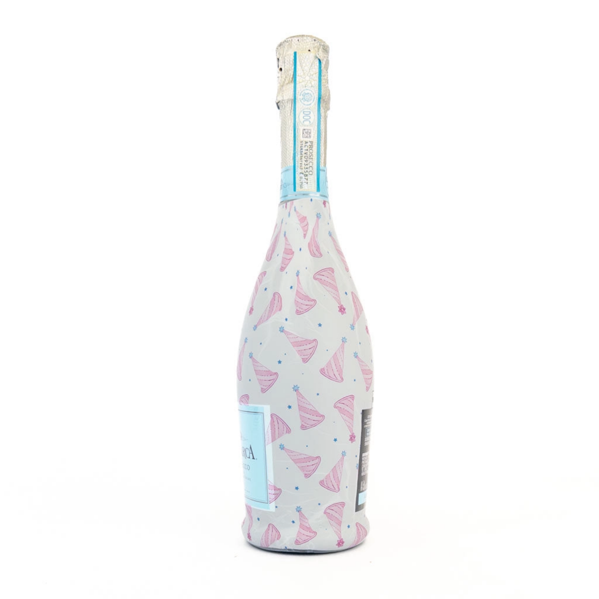 Pastel Birthday Hats Bottle Wrap