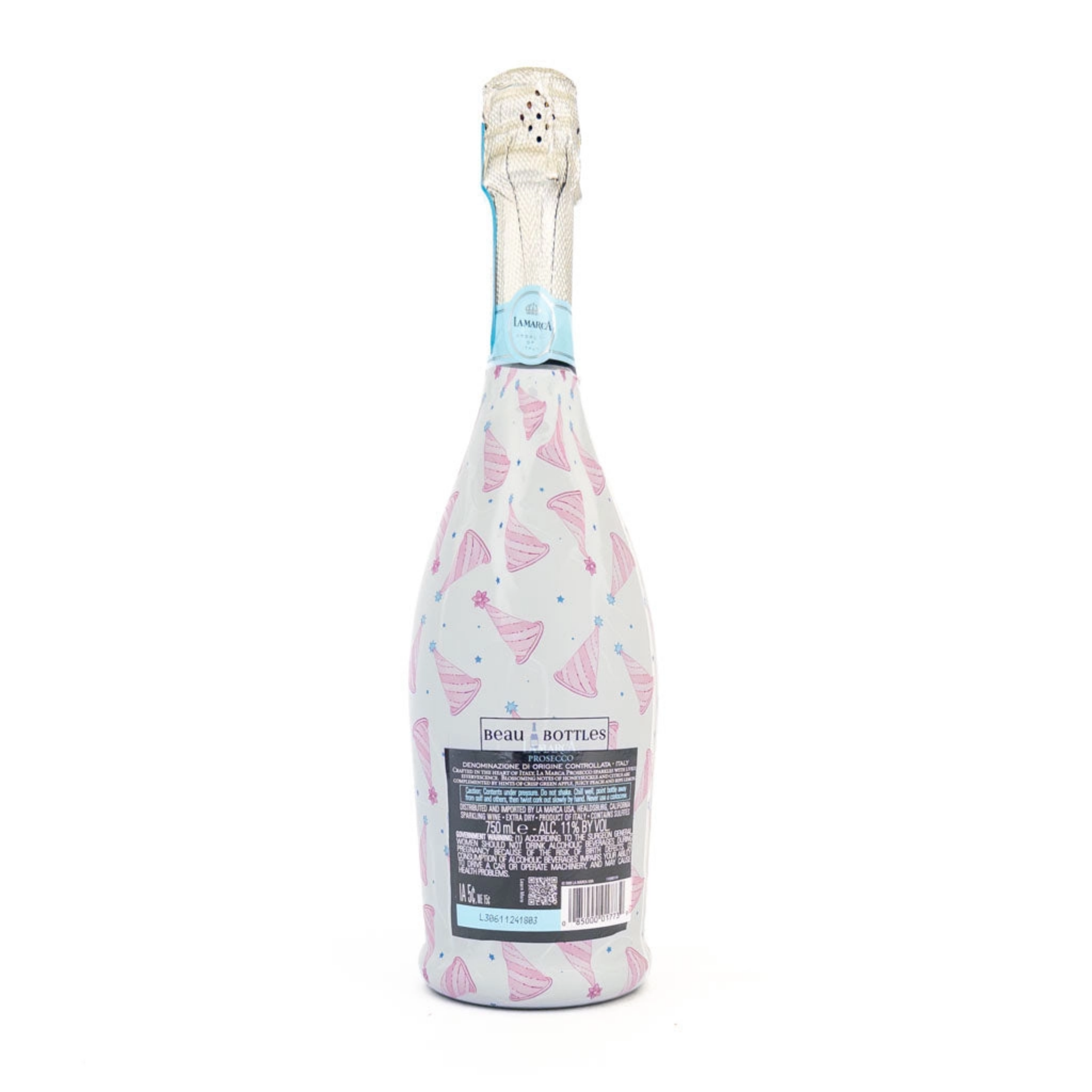 Pastel Birthday Hats Bottle Wrap