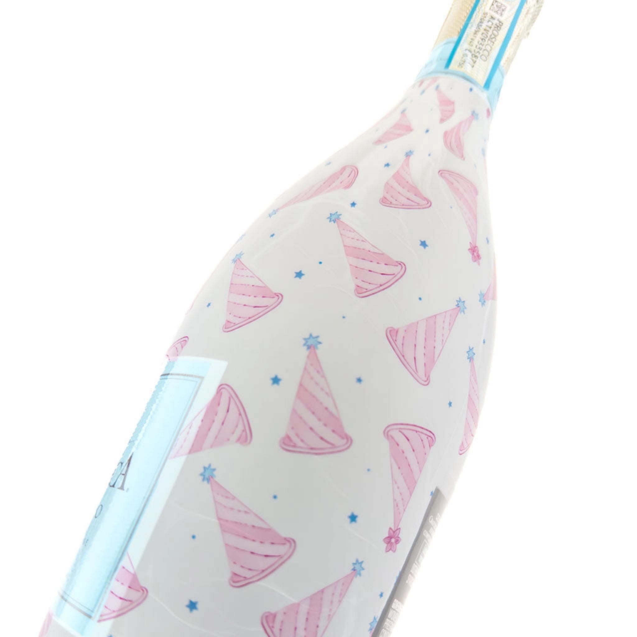 Pastel Birthday Hats Bottle Wrap