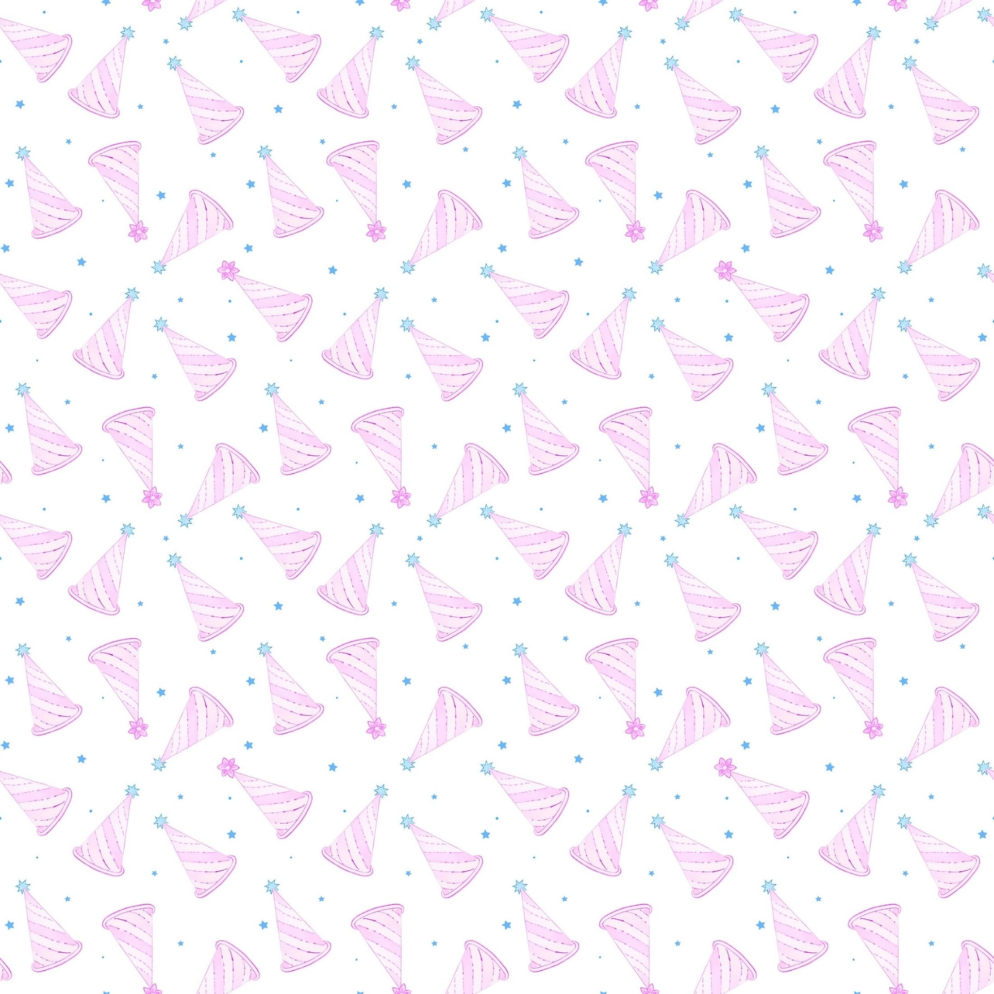 Pastel Birthday Hats Bottle Wrap