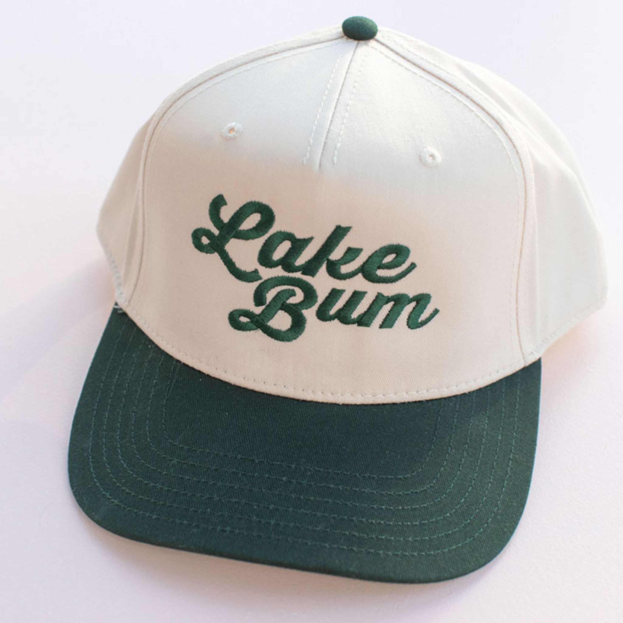 Embroidered Lake Bum Trucker Hat